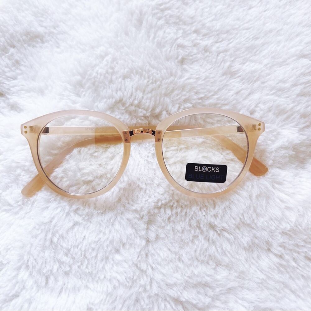 Cole Pink Round Blue Light Glasses
